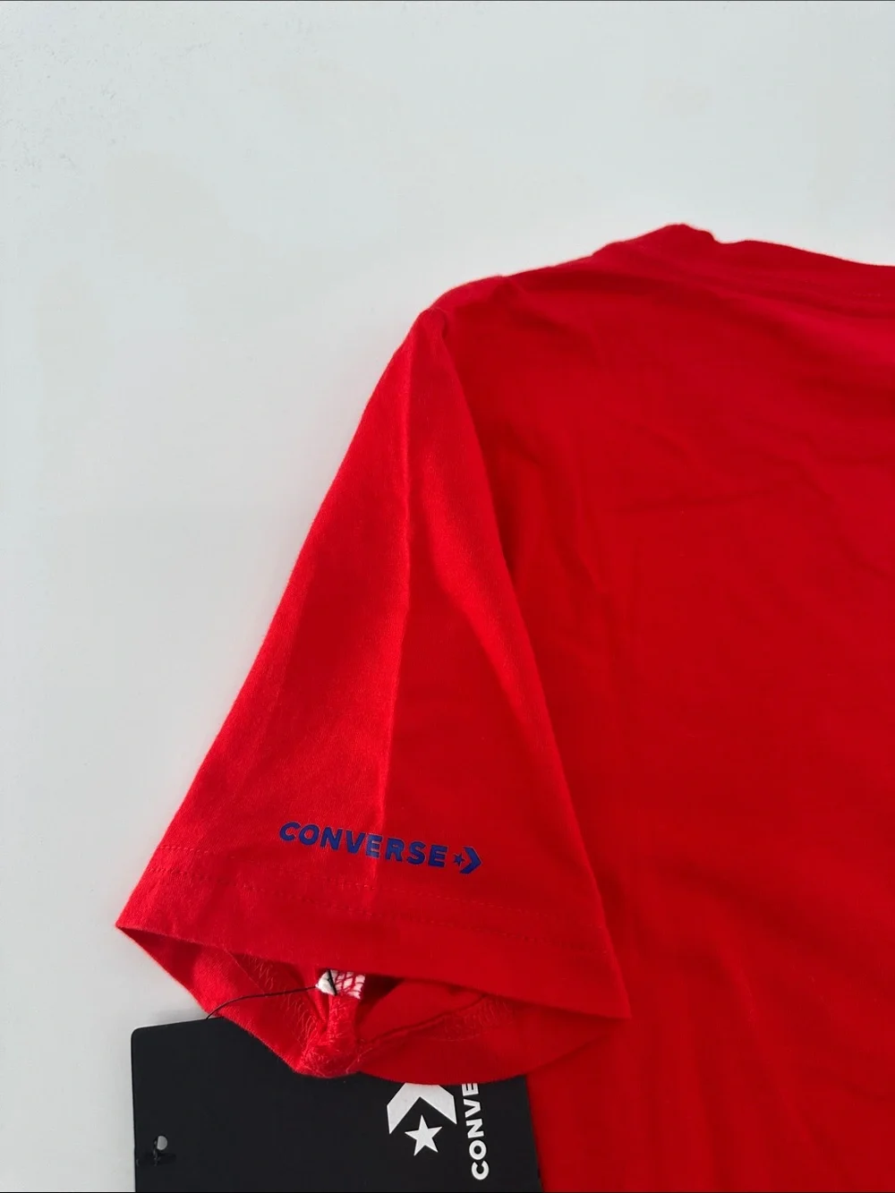 Converse Red Tee with Blue Star All Star Graphic